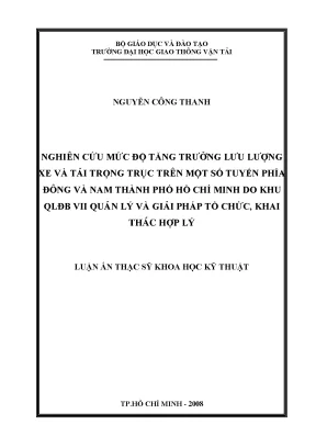 Nghiên Cứu Tăng Trưởng Lưu Lượng Xe và Tải Trọng Trục
