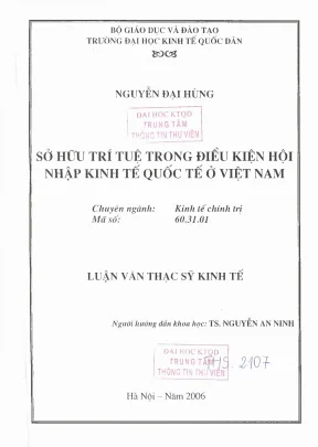 Vai Trò Của Sở Hữu Trí Tuệ Trong Hội Nhập Kinh Tế Quốc