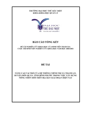 Nâng Cao Vai Trò Hệ Thống Chính Trị Xã Thanh An Trong