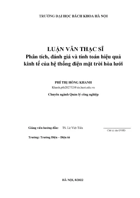 Hiệu quả kinh tế của hệ thống điện mặt trời hòa lưới
