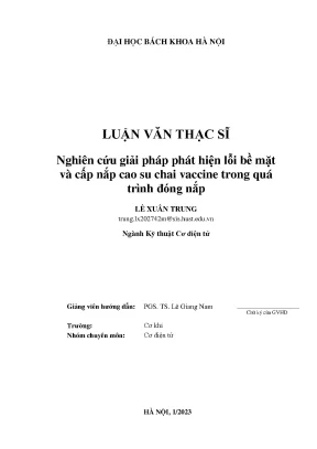 Giải Pháp Phát Hiện Lỗi Bề Mặt Nắp Cao Su Chai Vaccine