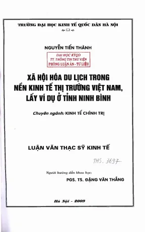 Phát Triển Du Lịch Xã Hội Hóa Tại Ninh Bình Trong Kinh