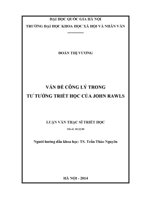 Công Lý Trong Tư Tưởng Triết Học Của John Rawls