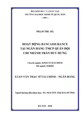 Phát Triển Hoạt Động Bancassurance Tại Ngân Hàng TMCP 