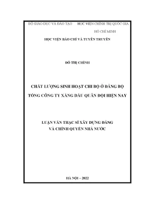 Nâng Cao Chất Lượng Sinh Hoạt Chi Bộ Tại Đảng Bộ Tổng