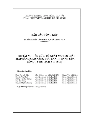 Giải Pháp Nâng Cao Năng Lực Cạnh Tranh Cho Công Ty Du