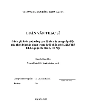Nâng cao độ tin cậy cung cấp điện trong lưới phân phối 