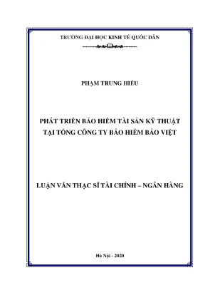 Phát Triển Bảo Hiểm Tài Sản Kỹ Thuật Tại Tổng Công Ty