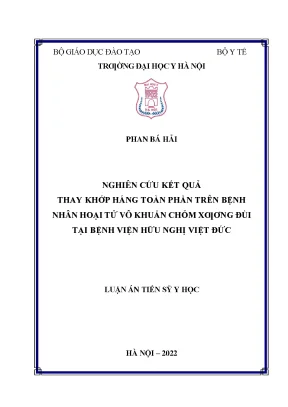 Nghiên Cứu Kết Quả Thay Khớp Háng Toàn Phần Trên Bệnh 