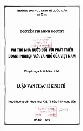 Vai Trò Của Nhà Nước Trong Phát Triển Doanh Nghiệp Vừa