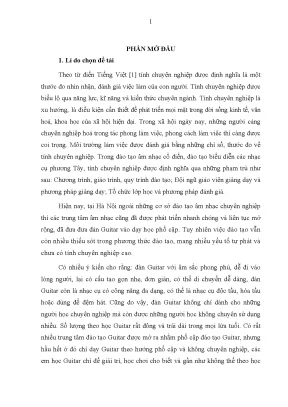 Nâng cao tính chuyên nghiệp trong đào tạo Guitar cho trẻ 