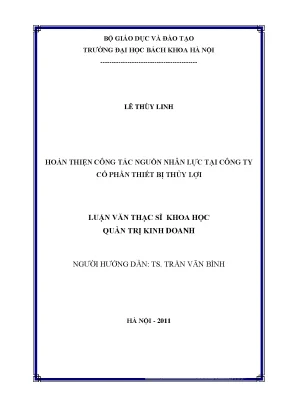 Cải Thiện Nguồn Nhân Lực Tại Công Ty Cổ Phần Thiết Bị