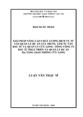 Giải Pháp Nâng Cao Chất Lượng Dịch Vụ Tư Vấn Quản Lý Dự