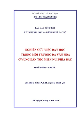 Nâng Cao Chất Lượng Dạy Học Trong Môi Trường Đa Văn Hóa