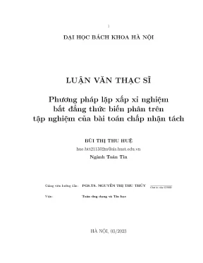 Phương Pháp Lặp Xấp Xỉ Nghiệm Bất Đẳng Thức Biến Phân 