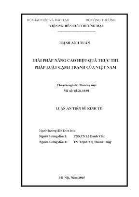 Giải Pháp Nâng Cao Hiệu Quả Thực Thi Pháp Luật Cạnh