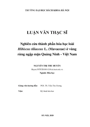Nghiên cứu thành phần hóa học của Hibiscus tiliaceus L.