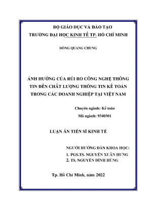 Rủi ro công nghệ thông tin và ảnh hưởng đến chất lượng