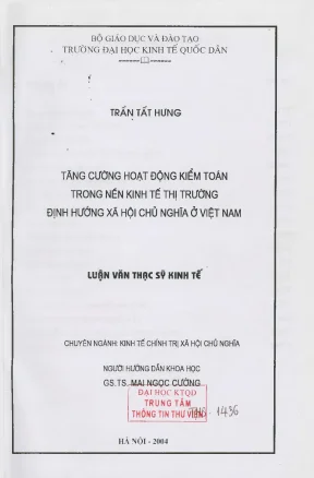 Tăng Cường Hoạt Động Kiểm Toán Trong Nền Kinh Tế Việt Nam