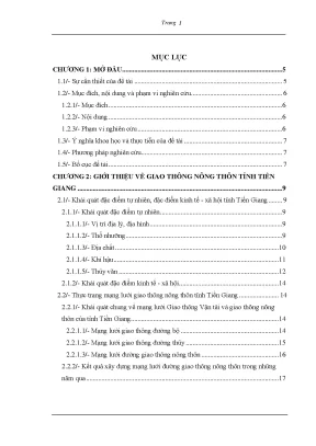 Nghiên cứu kết cấu áo đường giao thông nông thôn tỉnh 