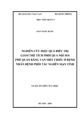 Nghiên Cứu Hiệu Quả Điều Trị Giảm Thể Tích Phổi Qua Nội
