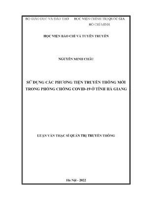 Sử Dụng Phương Tiện Truyền Thông Mới Trong Phòng Chống 