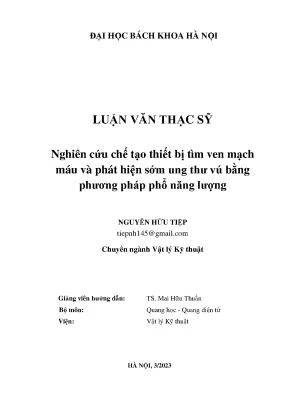 Nghiên Cứu Thiết Bị Phát Hiện Sớm Ung Thư Vú và Tìm Ven