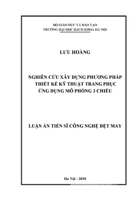 Nghiên Cứu Phương Pháp Thiết Kế Kỹ Thuật Trang Phục Ứng 