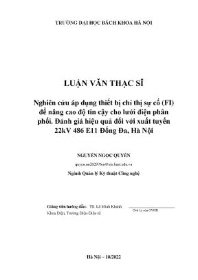 Nâng cao độ tin cậy lưới điện phân phối với thiết bị chỉ 