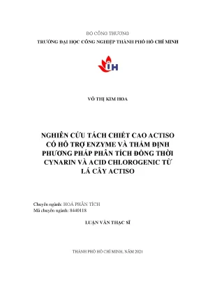 Nghiên cứu tách chiết cao actiso hỗ trợ enzyme và phân