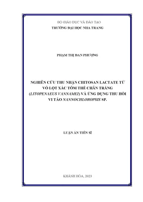 Nghiên Cứu Chitosan Lactate Từ Vỏ Tôm Thẻ Chân Trắng Và 