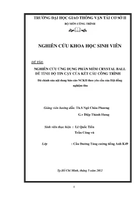 Nghiên Cứu Ứng Dụng Phần Mềm Crystal Ball Trong Tính