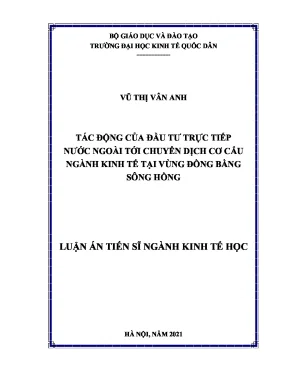 Tác động của đầu tư nước ngoài đến chuyển dịch cơ cấu