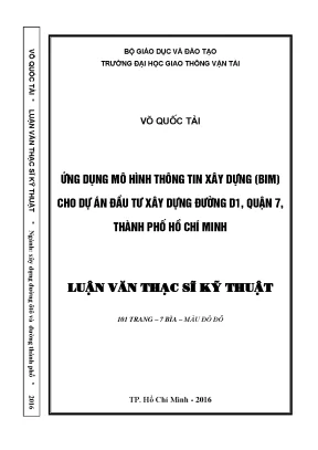 Ứng Dụng Mô Hình Thông Tin Xây Dựng (BIM) Trong Dự Án