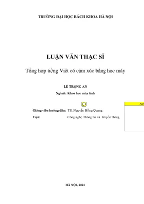 Luận Văn Thạc Sĩ Khoa Học Máy Tính Tại Trường Đại Học