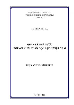 Quản Lý Nhà Nước Đối Với Kiểm Toán Độc Lập Tại Việt Nam