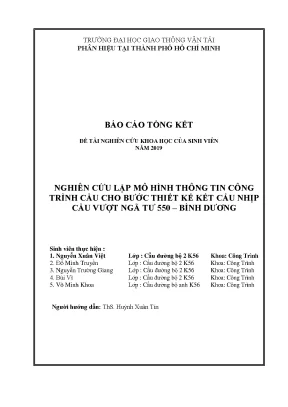 Nghiên Cứu Mô Hình Thông Tin Công Trình Cầu Tại Bình Dương