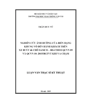 Ảnh Hưởng Của Biến Dạng Khung Vỏ Đến An Toàn Hành Khách