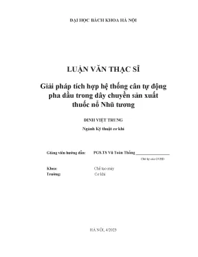 Giải pháp tự động hóa hệ thống cân pha dầu trong sản