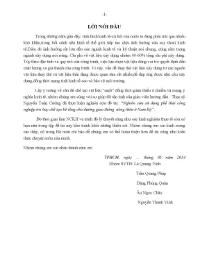 Nghiên Cứu Sử Dụng Tro Bay Trong Chế Tạo Bê Tông Đường