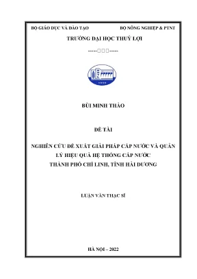 Giải Pháp Cấp Nước Hiệu Quả Cho Thành Phố Chí Linh, Hải 