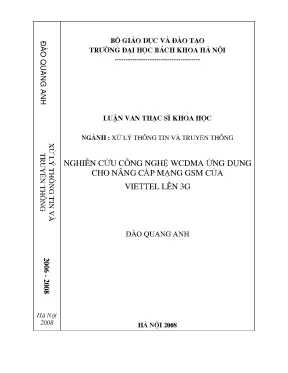 Nghiên Cứu Công Nghệ WCDMA Nâng Cấp Mạng GSM Viettel Lên 3G