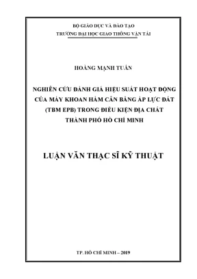 Đánh Giá Hiệu Suất Máy Khoan Hầm Cân Bằng Áp Lực Đất