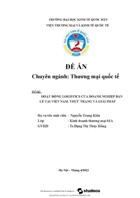 Hoạt Động Logistics Của Doanh Nghiệp Bán Lẻ Tại Việt 
