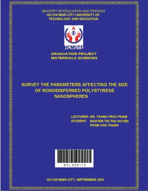 Khảo Sát Các Thông Số Ảnh Hưởng Đến Kích Thước Hạt 