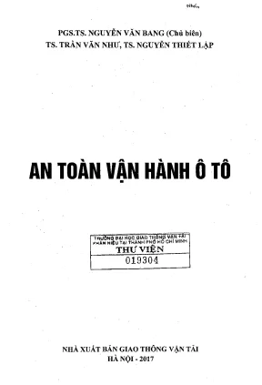 Giáo Trình An Toàn Vận Hành Ô Tô: Giải Pháp Giảm Thiểu