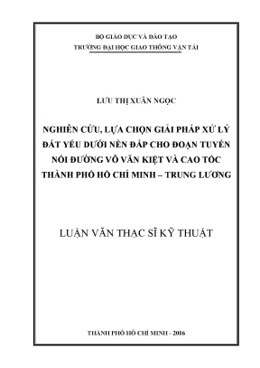 Giải Pháp Xử Lý Đất Yếu Dưới Nền Đắp Đường Võ Văn Kiệt -