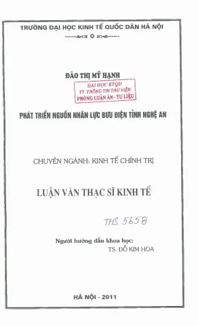 Nâng cao nguồn nhân lực bưu điện tỉnh Nghệ An
