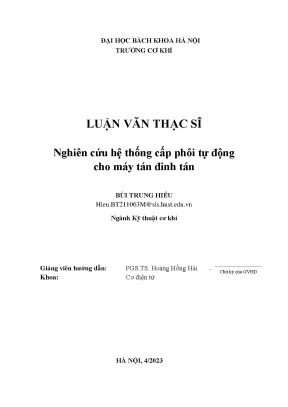 Nghiên Cứu Hệ Thống Cấp Phôi Tự Động Cho Máy Tán Đinh Tán