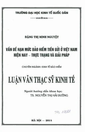 Giải pháp cho vấn đề hạn mức bảo hiểm tiền gửi tại Việt Nam